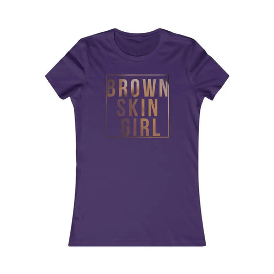 Women’s Brown Skin Girl Favorite Tee - L / Team Purple