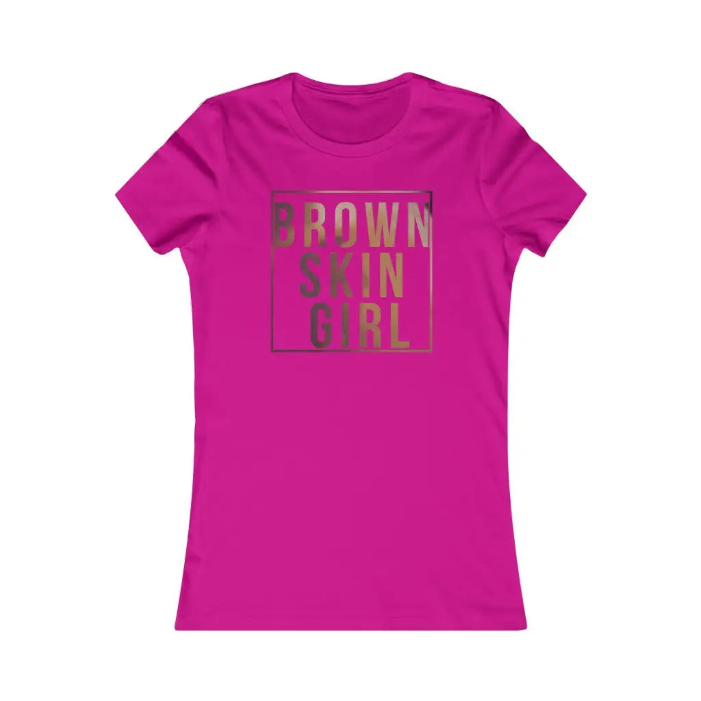 Women’s Brown Skin Girl Favorite Tee - S / Berry - T-Shirt