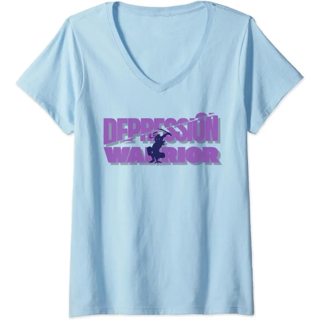 Womens Depression Warrior: Harnessing Inner Power V-Neck