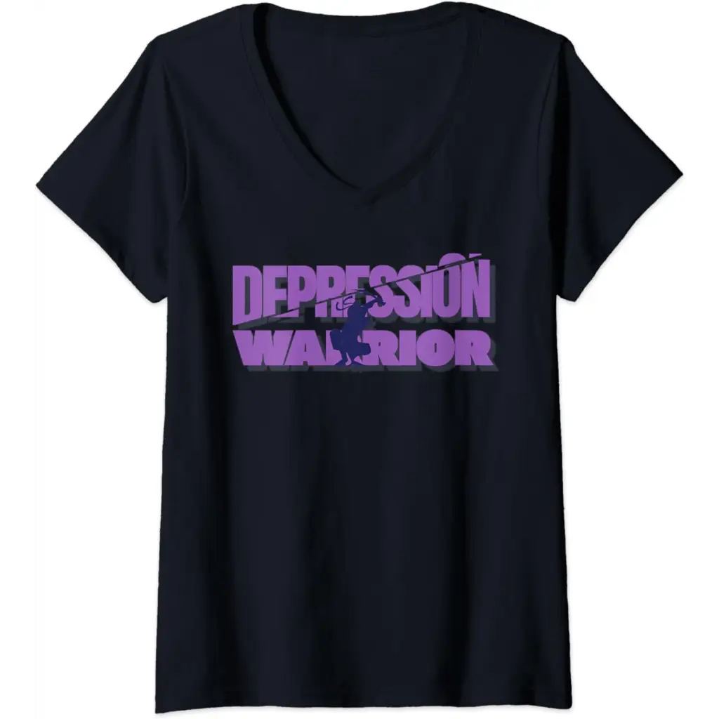 Womens Depression Warrior: Harnessing Inner Power V-Neck