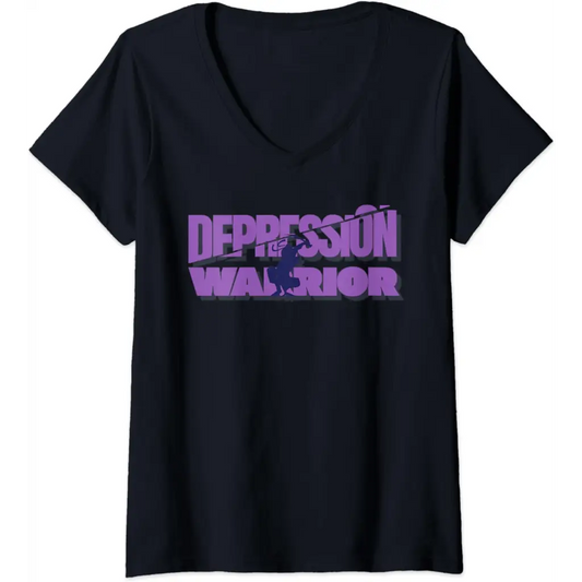 Womens Depression Warrior: Harnessing Inner Power V-Neck