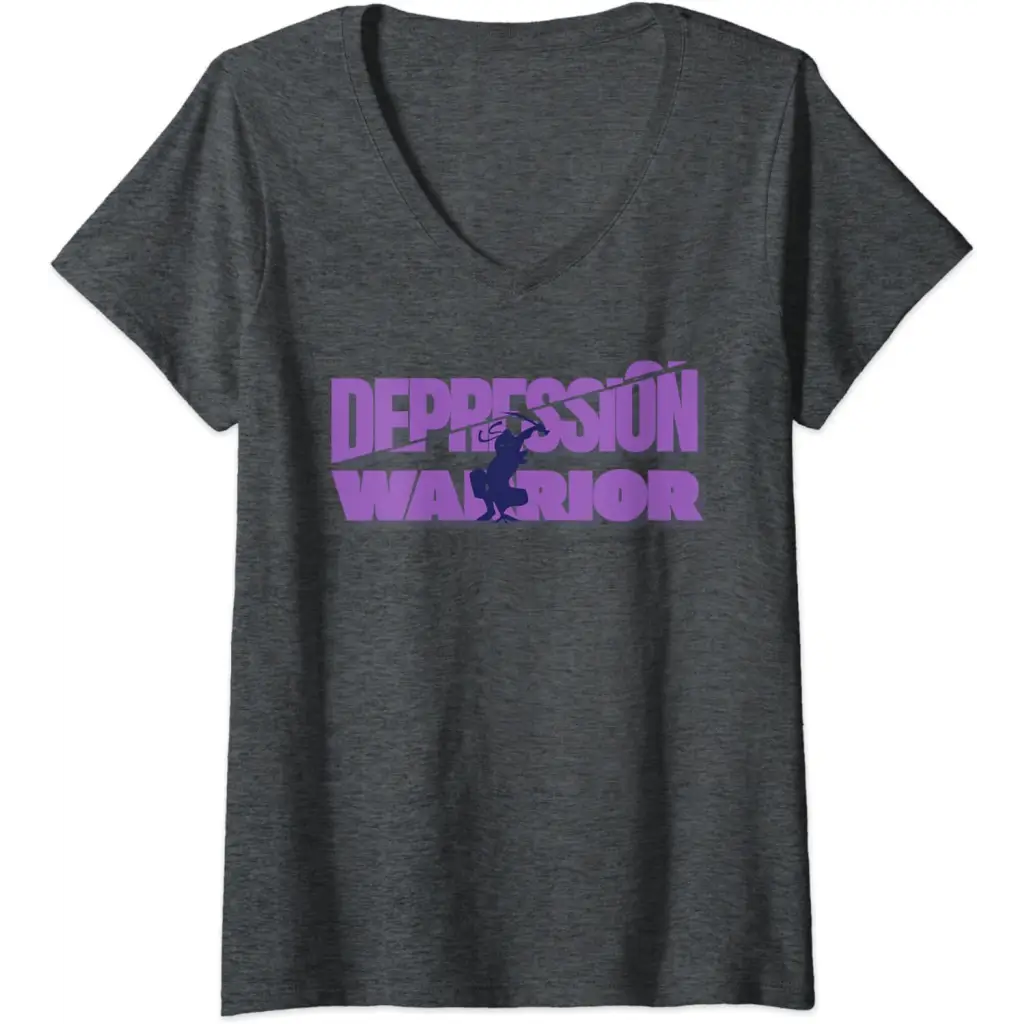 Womens Depression Warrior: Harnessing Inner Power V-Neck