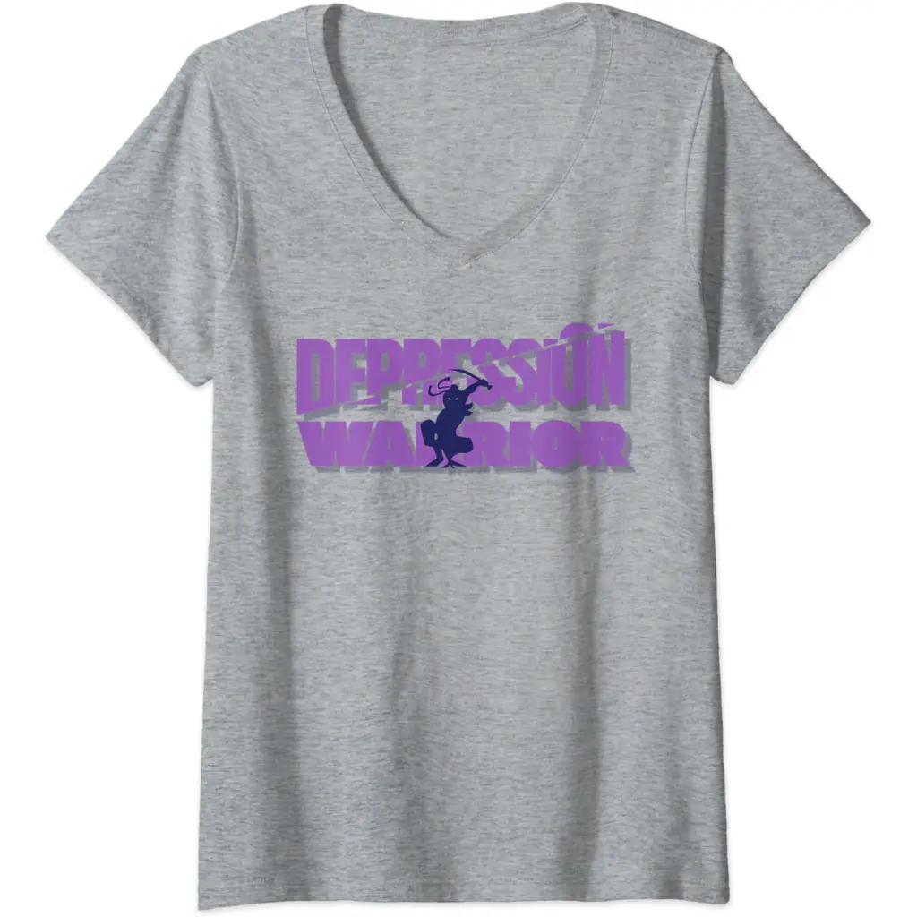 Womens Depression Warrior: Harnessing Inner Power V-Neck