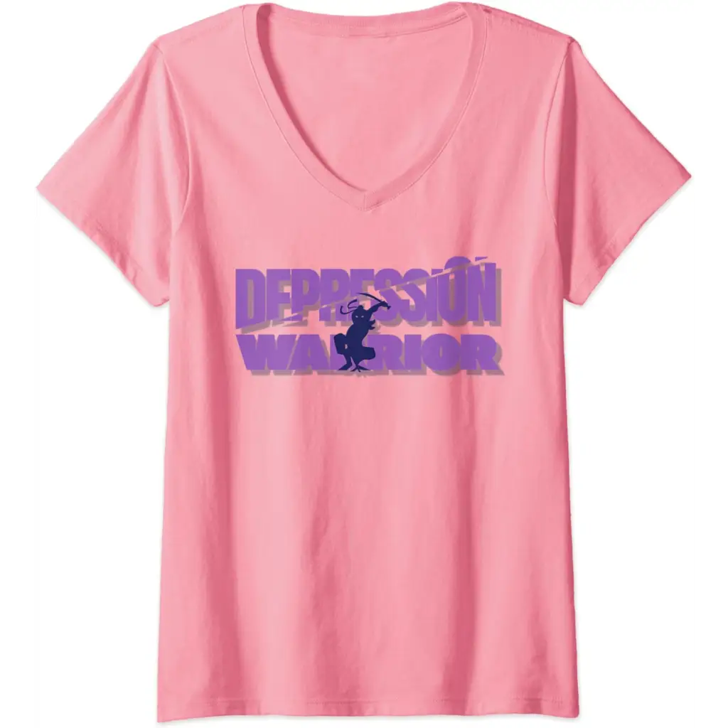 Womens Depression Warrior: Harnessing Inner Power V-Neck