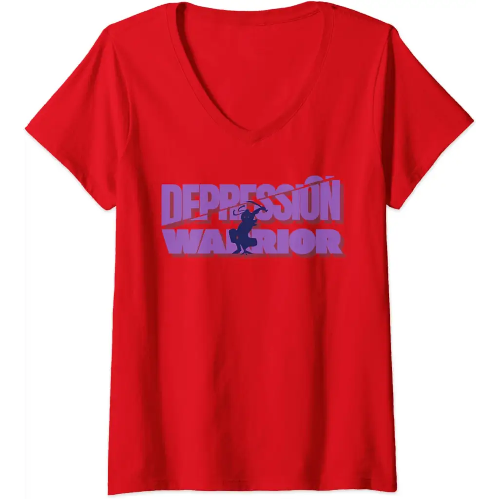 Womens Depression Warrior: Harnessing Inner Power V-Neck