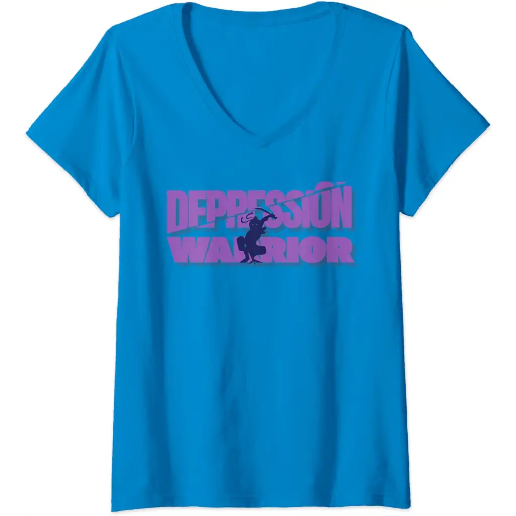 Womens Depression Warrior: Harnessing Inner Power V-Neck