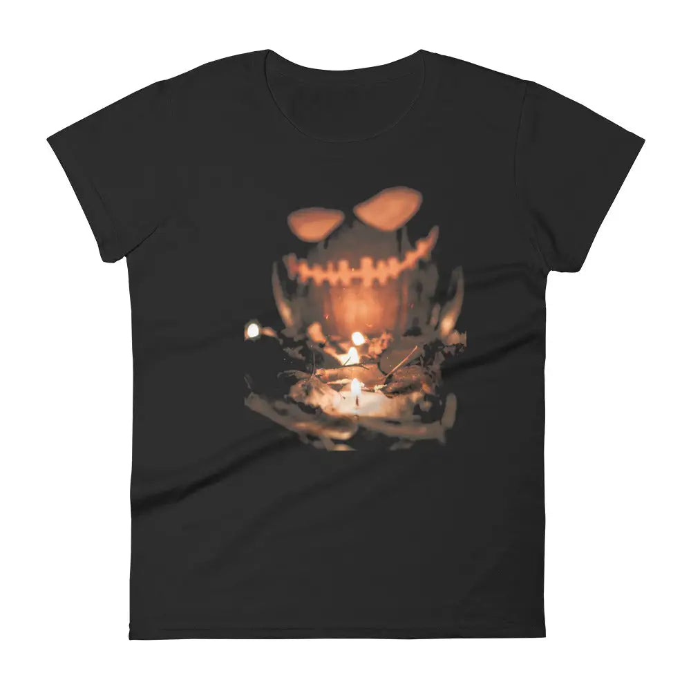 Women’s Fall Pumpkin short sleeve t-shirt #2 - S - T-Shirt