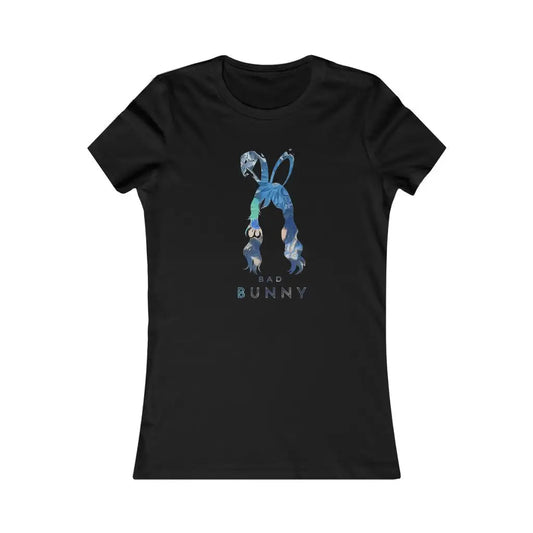 Women’s Floral Bad Bunny T-shirt - Black / L - T-Shirt