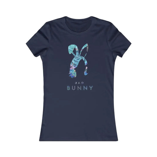 Women’s Floral Bad Bunny T-shirt - Navy / S - T-Shirt