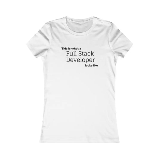 Women’s Full Stack Developer t-shirt - White / L - T-Shirt