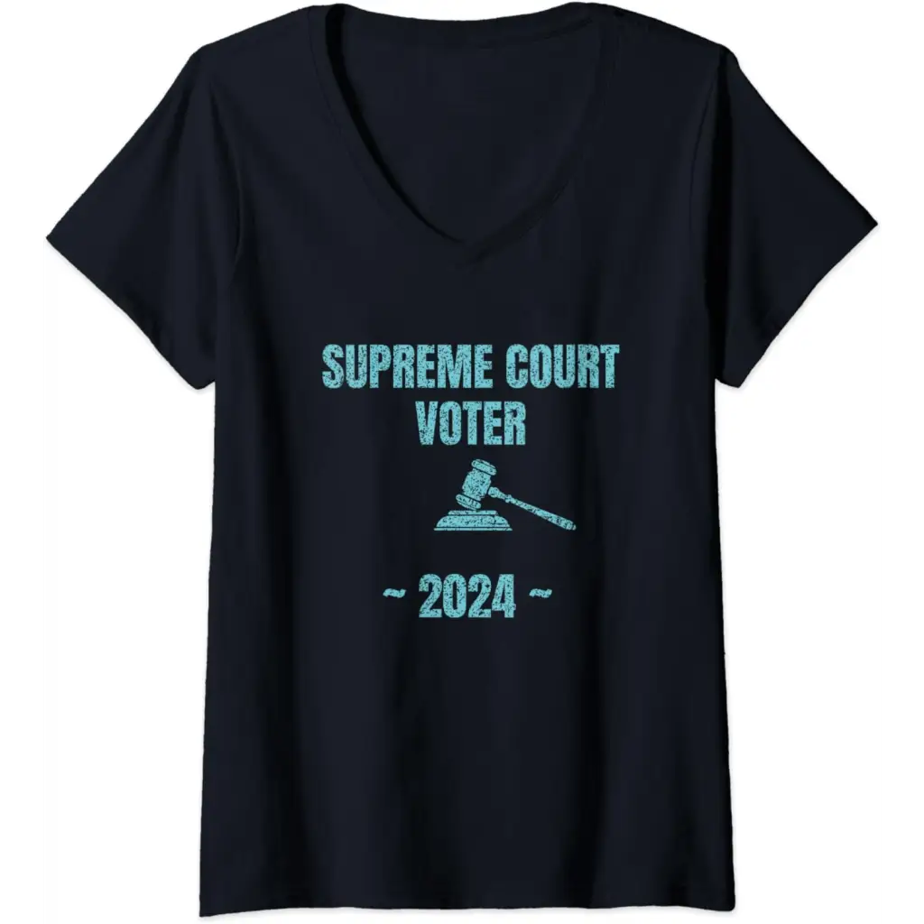 Womens Liberal Supreme Court Voter - Blue Democrat V-Neck