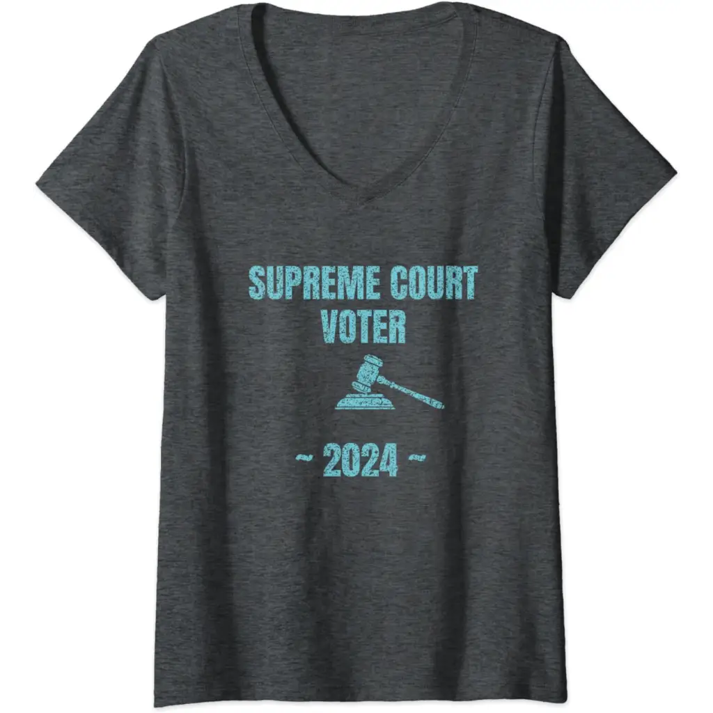 Womens Liberal Supreme Court Voter - Blue Democrat V-Neck