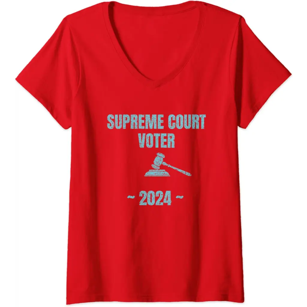 Womens Liberal Supreme Court Voter - Blue Democrat V-Neck