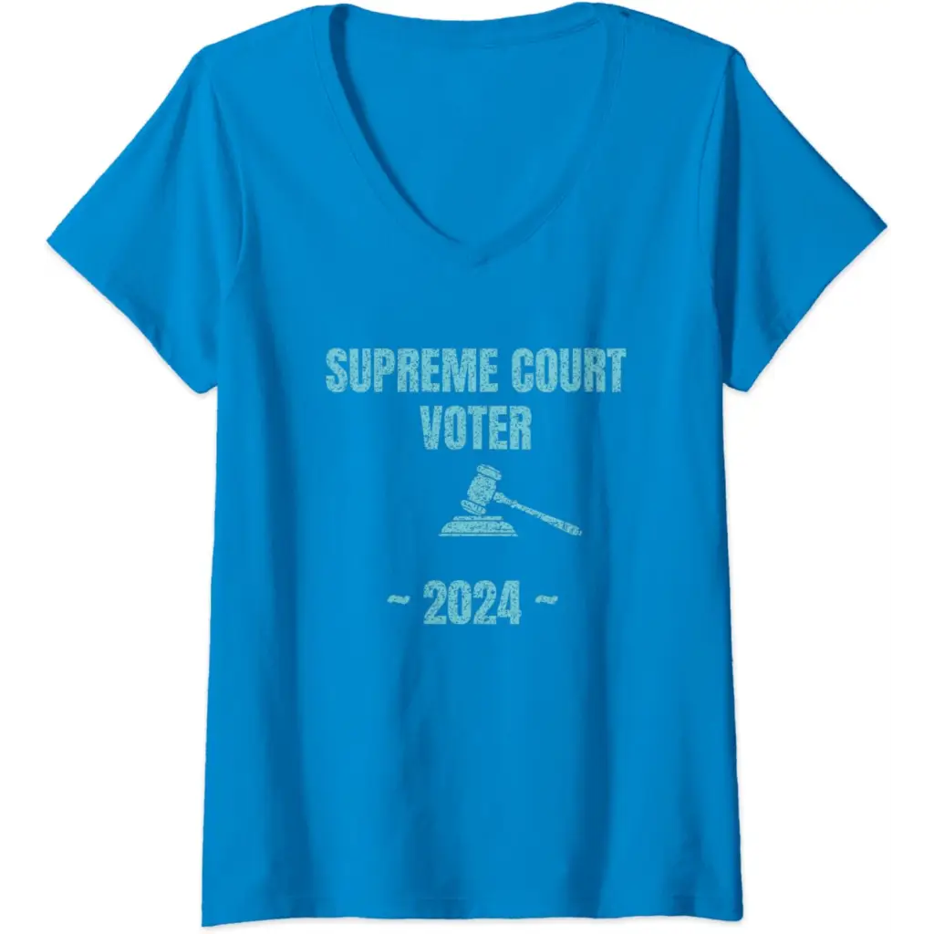 Womens Liberal Supreme Court Voter - Blue Democrat V-Neck