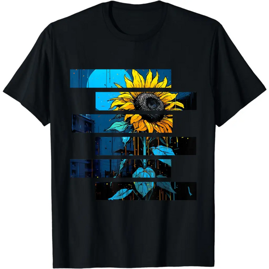 Women’s Mystical Moonlit Sunflower: Nature’s Nighttime