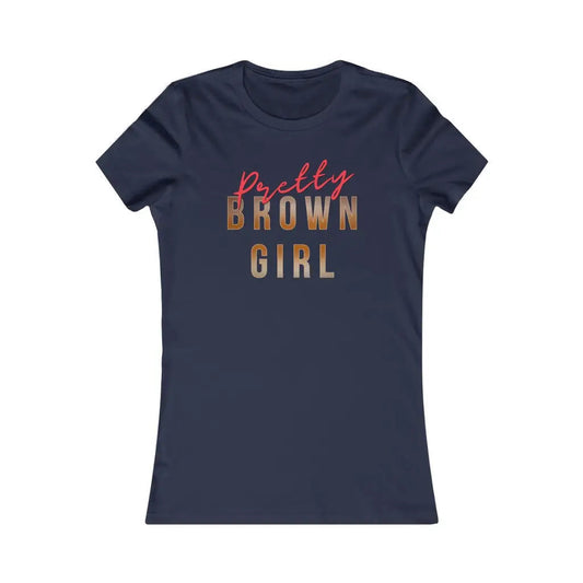 Women’s Pretty Brown Girl Favorite Tee - Navy / L - T-Shirt