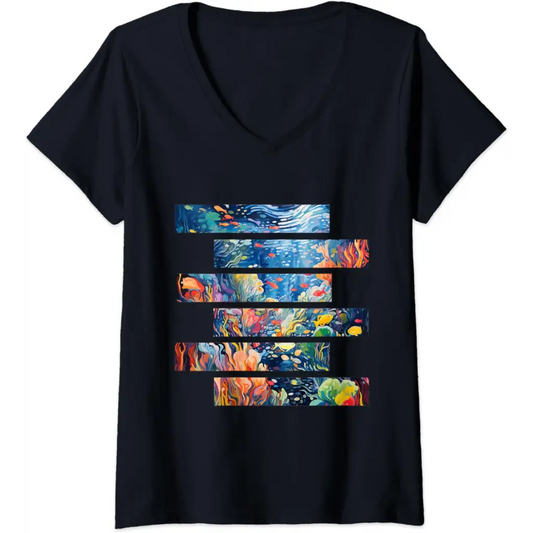 Womens Reef Rhapsody: Colorful Fish and Underwater Sea Life