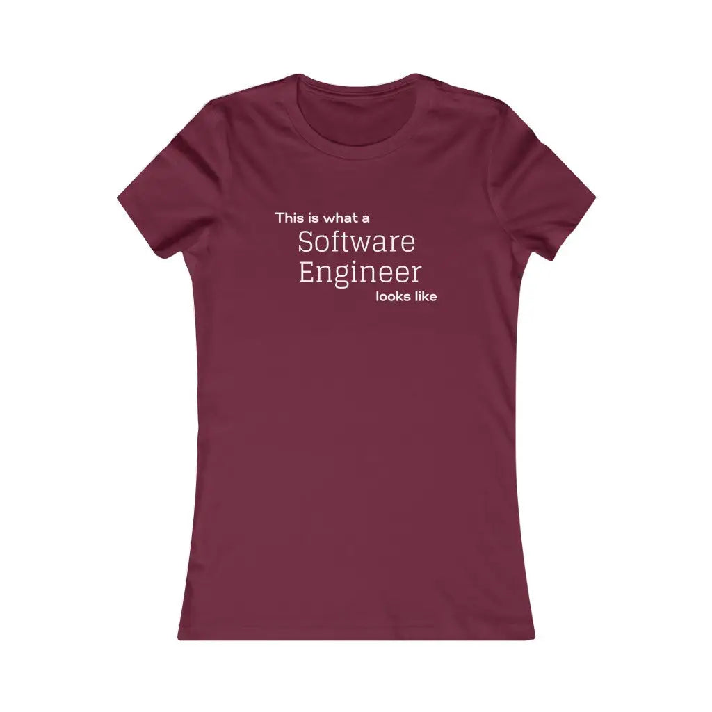 Women’s Software Engineer t-shirt - Maroon / S - T-Shirt