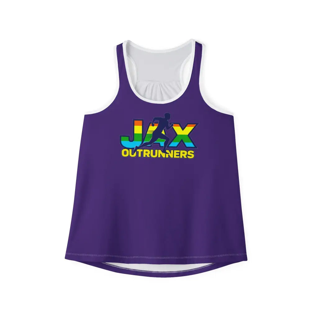 Women’s Sporty Racerback Tank w/White trim Jax Outrunners’