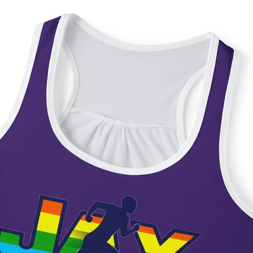 Women’s Sporty Racerback Tank w/White trim Jax Outrunners’