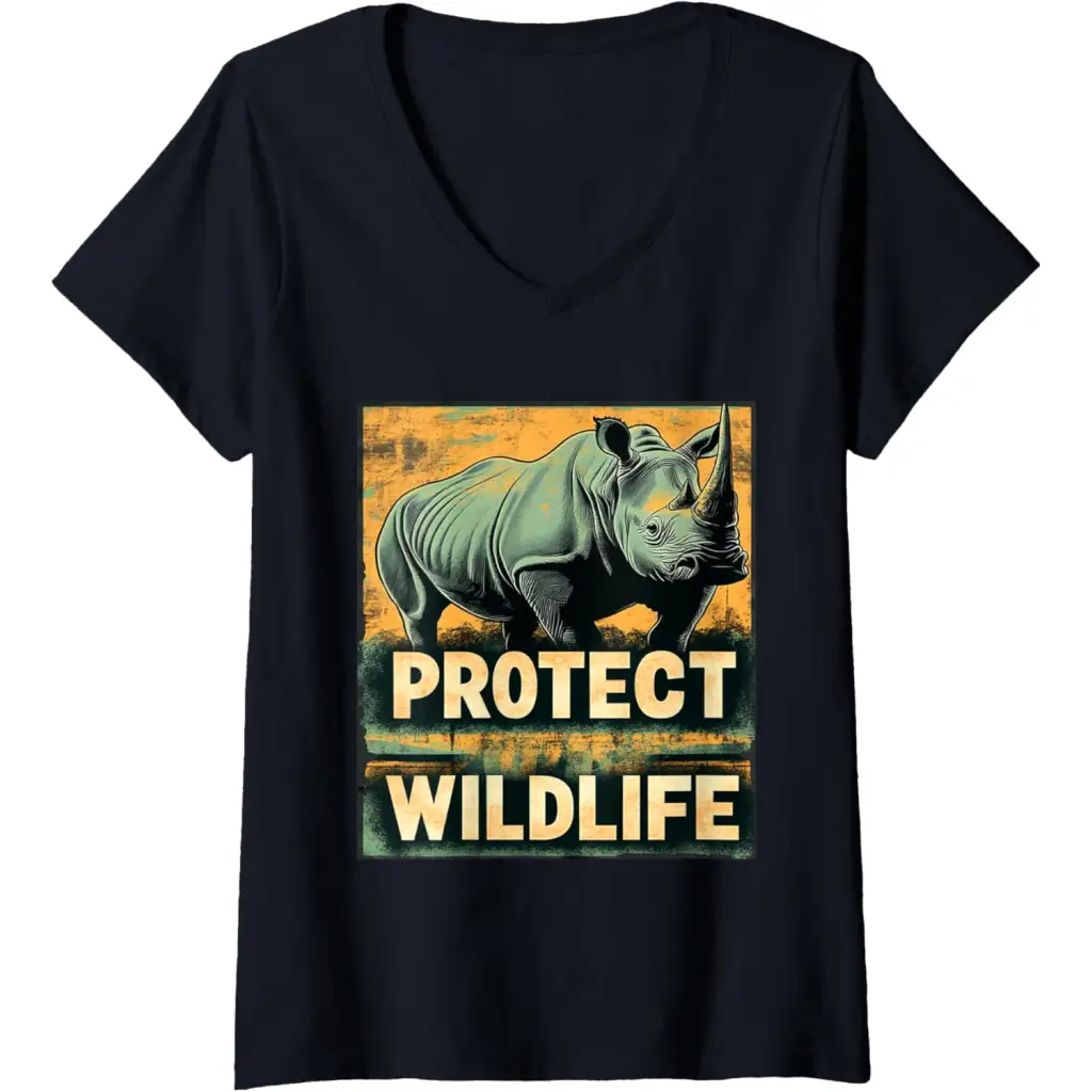 Womens Strength in Vulnerability: Protect Wildlife V-Neck