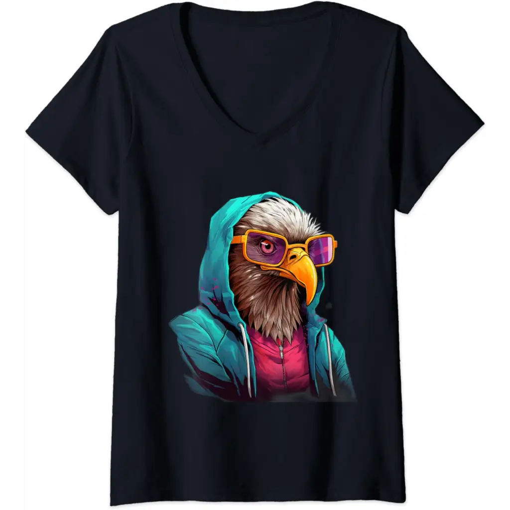 Womens Urban Drip Streetwear Hip Hop Eagle Hustle Money