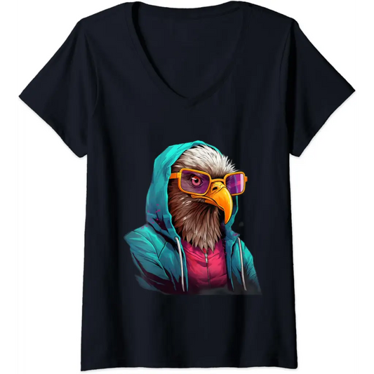 Womens Urban Drip Streetwear Hip Hop Eagle Hustle Money