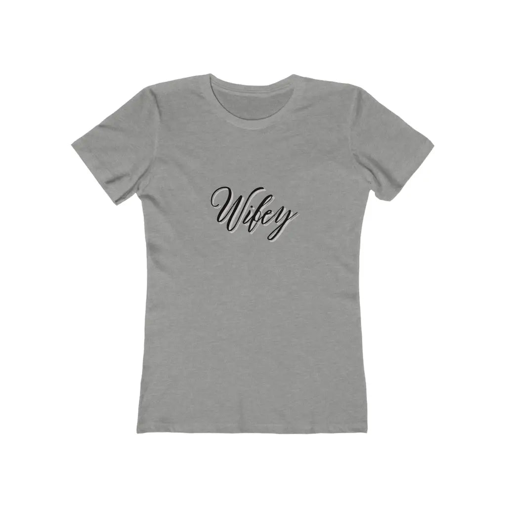 Women’s Wifey Jersey Short Sleeve Tee - Heather Grey / S