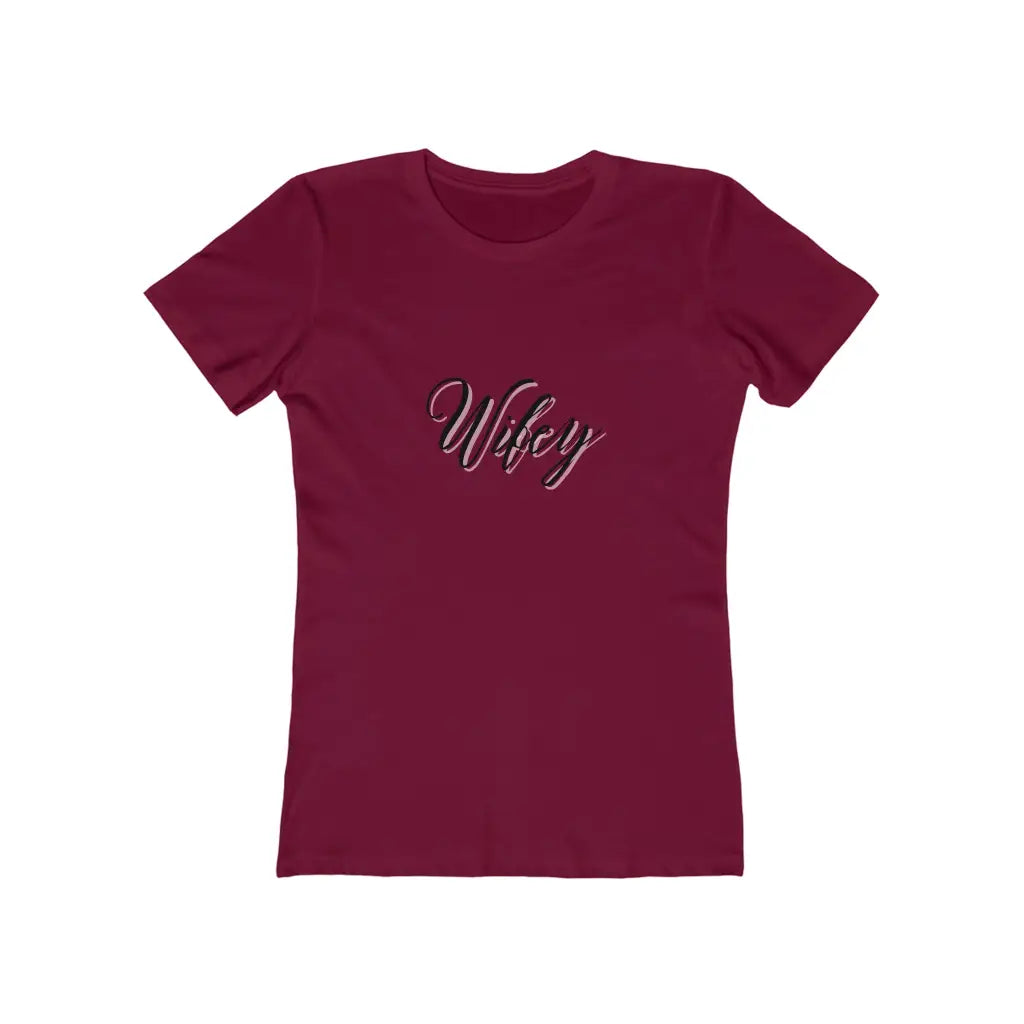 Women’s Wifey Jersey Short Sleeve Tee - Solid Cardinal