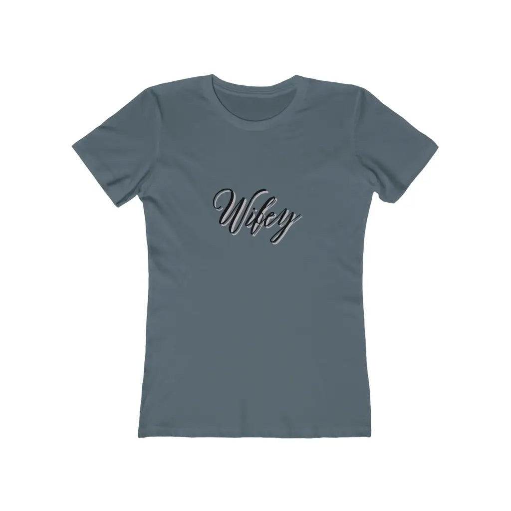 Women’s Wifey Jersey Short Sleeve Tee - Solid Indigo / S