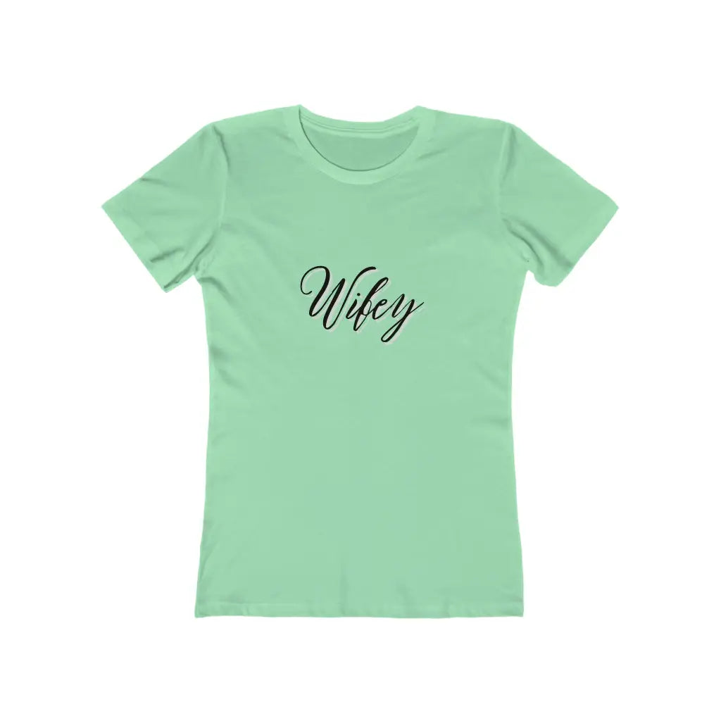 Women’s Wifey Jersey Short Sleeve Tee - Solid Mint / M