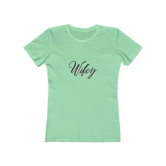 Women’s Wifey Jersey Short Sleeve Tee - Solid Mint / M