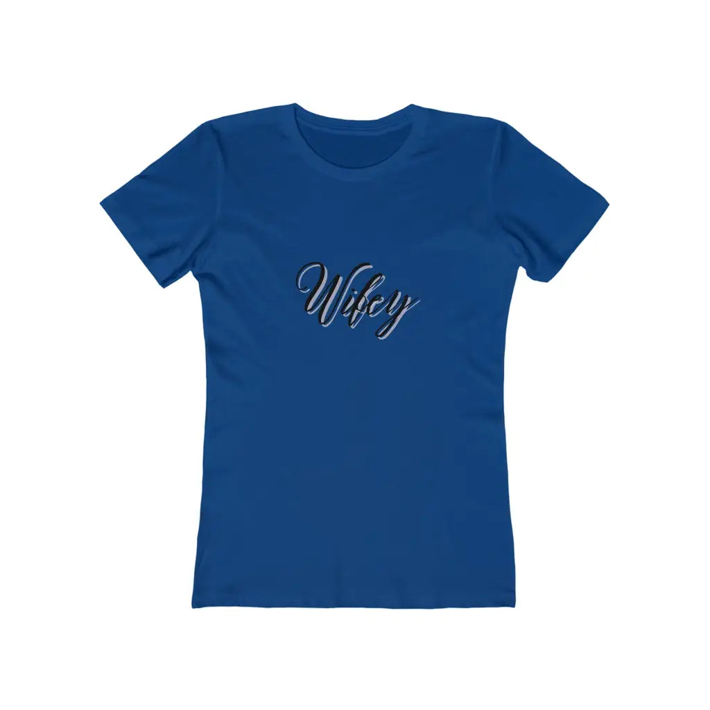 Women’s Wifey Jersey Short Sleeve Tee - Solid Royal / S