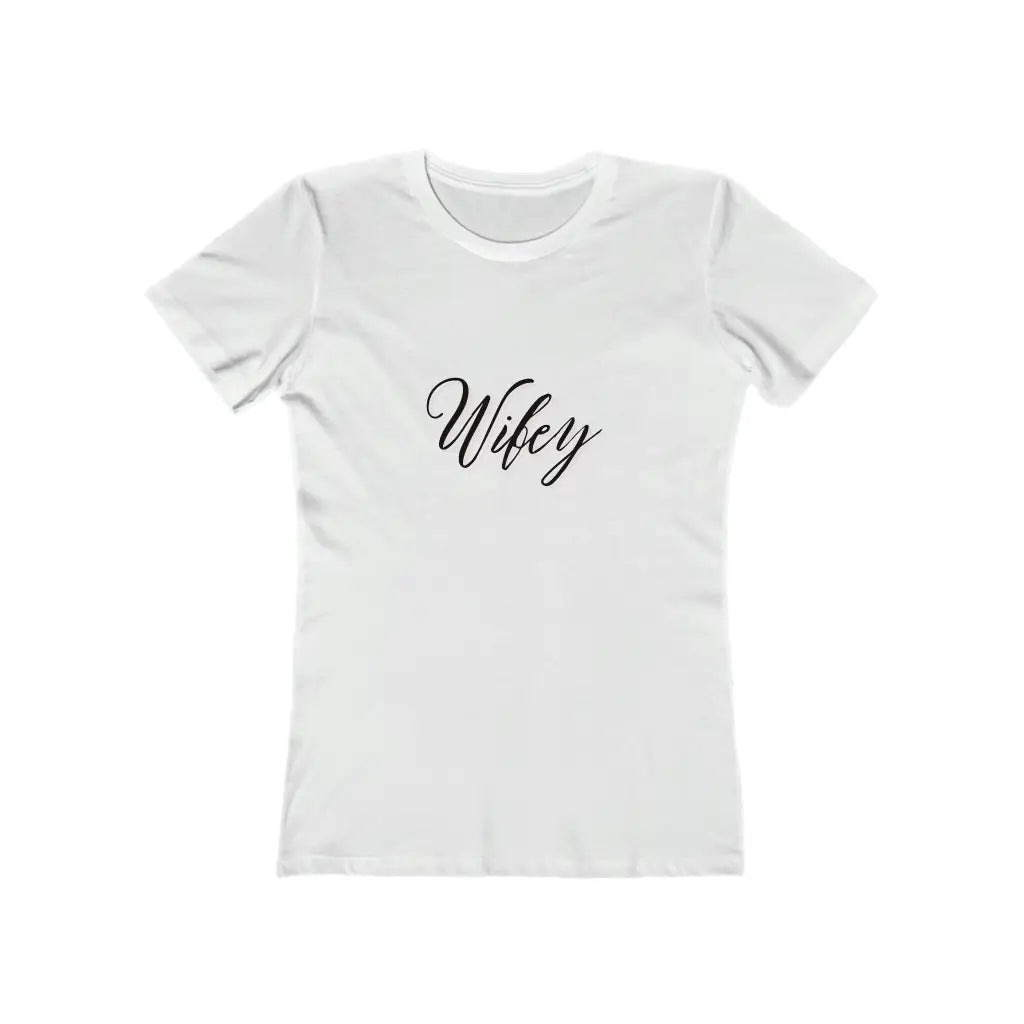 Women’s Wifey Jersey Short Sleeve Tee - Solid White / S