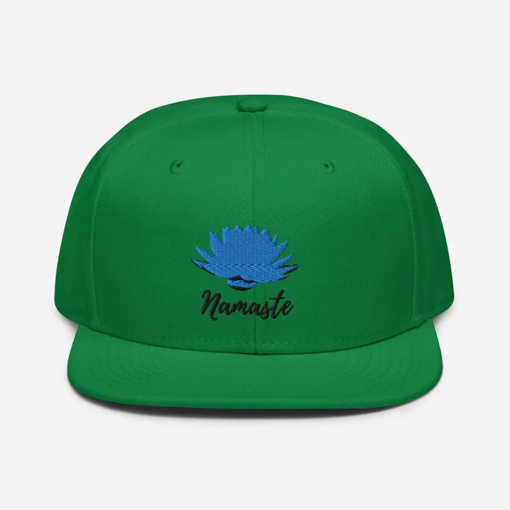 Yoga Namaste Snapback Hat - Kelly green