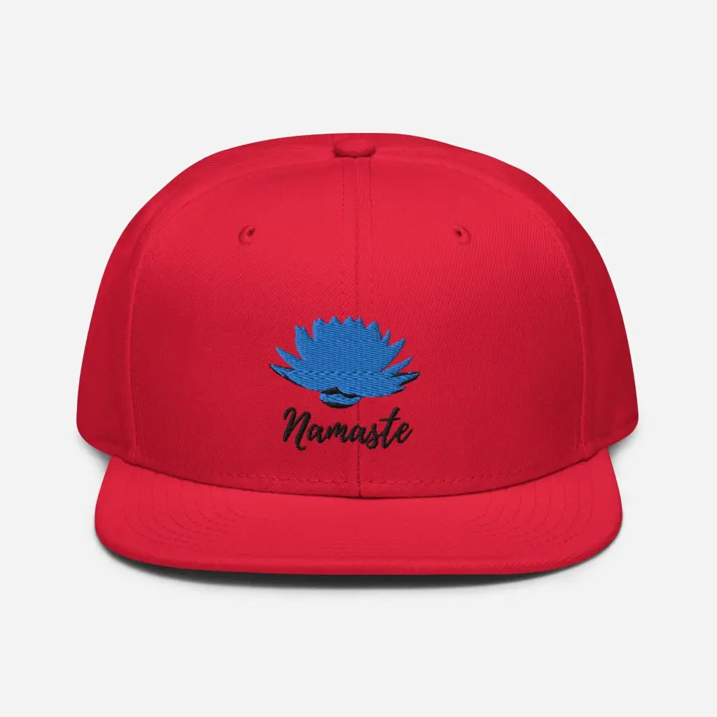 Yoga Namaste Snapback Hat - Red