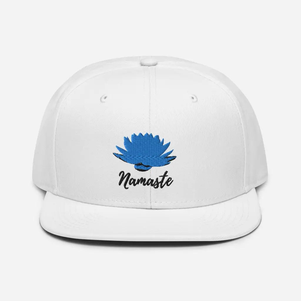 Yoga Namaste Snapback Hat - White